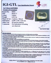 4.35/CT Natural Ceylonese Pukhraj with Govt Lab Certificate-YELSA9W